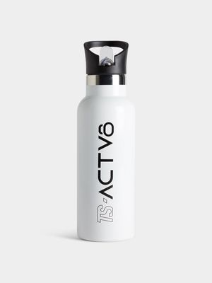 TS-ACTV8 Double Walled White Water Bottle