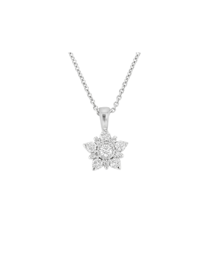 White Gold 0.30ct Diamonds Snowflake Necklace