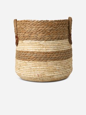 Seagrass & Maize Basket Neutral 28 x 31cm