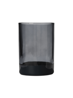 tumbler black glass 10.5x7cm