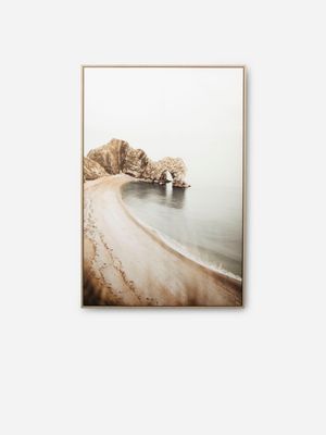 Framed Curved Beach 83 x123cm