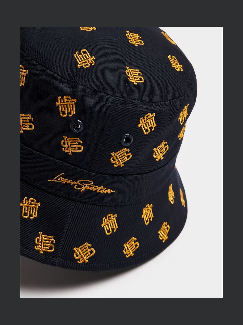 Fabiani Men's Embroidered Black Bucket Hat