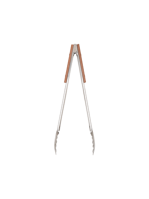braai tong wooden handle stainless steel