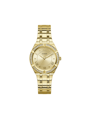 Guess Ladies Cosmo Gold Tone Bracelet Watch