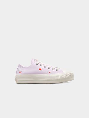 Converse Women's CTAS Lift Low BEMY2K  Lilac Sneaker