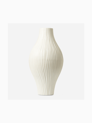 Textured Ceramic Curved Vase Tall