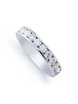 White Gold 1ct Diamond Channel Ring