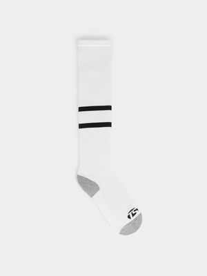 TS Non-slip White/Black Football Socks