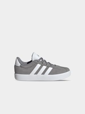 Junior Grade-School adidas Court 3.0 Suede Grey/White Sneakers