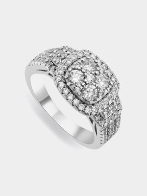 Sterling Silver & Cubic Zirconia Penthouse Ring