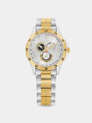 Tempo Gold & Silver Plated Multi Dial Bracelet Watch
