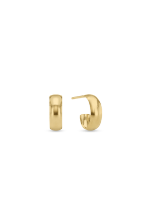 Yellow Gold 4mm Open-end Hoop Earrings