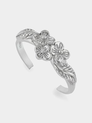 Sterling Silver Flower Toe Ring