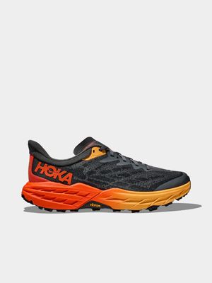 Mens Hoka Speedgoat 5 Wide Black/Red Trail Running Shoes