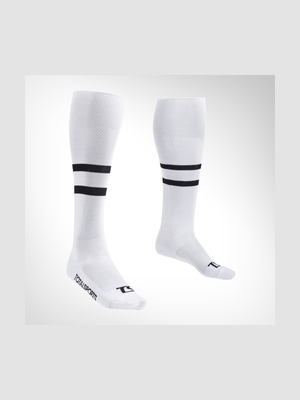 TS Microfibre White/Black Football Sock