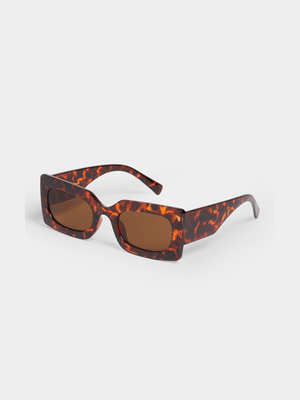 Women's Square Tortoise Shell Sunglasses