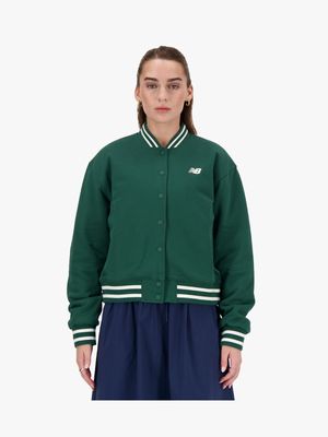 New Balance Women's Sportswear's Greatest Hits Green Coach Jacket