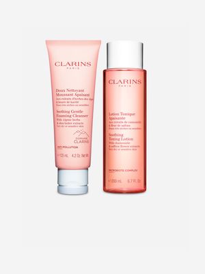 Clarins Soothing Cleanser & Toner Set