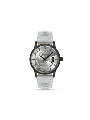 Timberland Men's Bergeron Black Plated & Grey Leather Watch