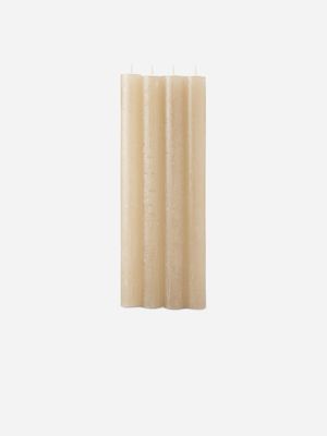 dinner candle rustic 4 pack beige