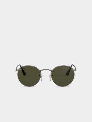 Men's Ray-Ban Grey  Round Metal Sunglasses