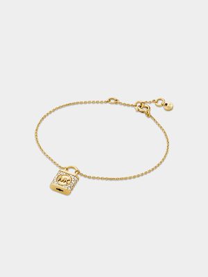 Michael Kors Kors MK Collection Gold Plated Sterling Silver Locket Chain Bracelet
