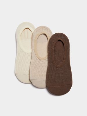 TS Invisible Mesh Neutrals 3-pack Socks