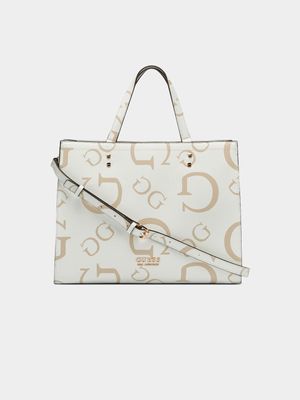 Women's Guess White  Lindey Carryall Bag