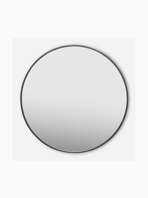 Mirror Round Black Frame 80cm