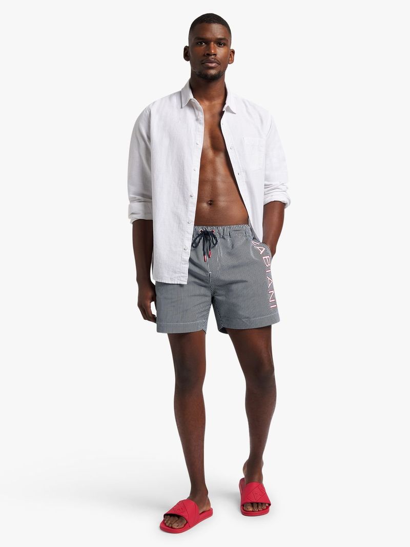 Fabiani Men's FLS Stripe Navy Swim Shorts - Bash.com