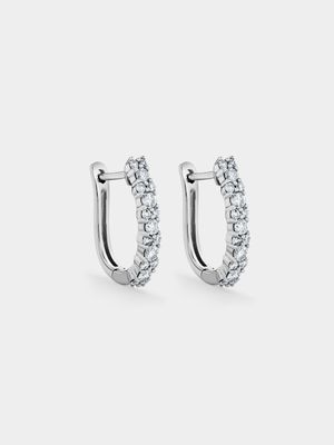 White Gold 0.50ct Diamond Women’s Hoop Earrings