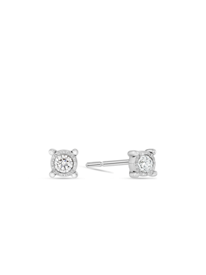 White Gold 0.20ct Diamond 4-Claw Stud Earrings