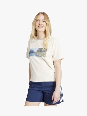 adidas Originals x KSENIASCHNAIDER Women's Cream T-Shirt