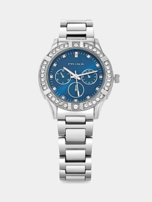 Minx Silver Plated Blue Dial Bracelet Watch
