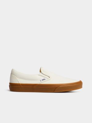 Vans Men's Gum Slip-On Canvas White Sneaker