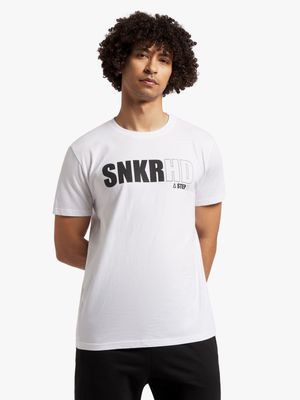 Men's Sneaker Factory SNKRHD White Graphic Tee