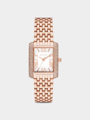 Michael Kors Emery Rose Plated Stainless Steel Bracelet Watch