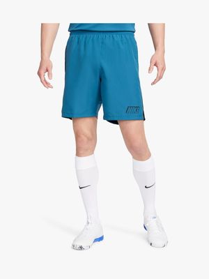 Mens Nike Blue Woven Football Shorts