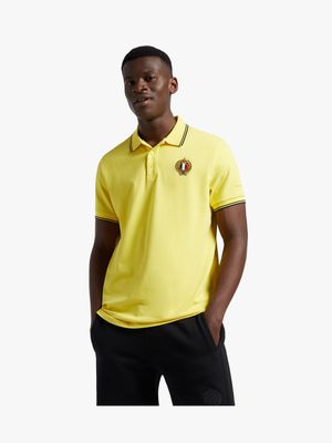 Fabiani Men's Tipped Yellow Polo Shirt