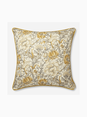 Ochre Floral Scatter Cushion 60x60