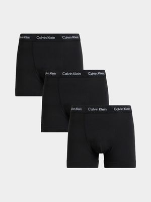 Calvin Klein Men's 3-Pack Black Trunks