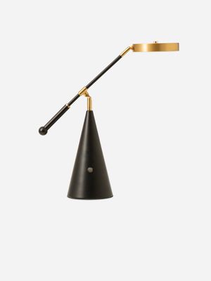 Rechargeable Table Lamp Black & Gold 52cm