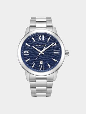 Police Raho Stainless Steel Blue Dial Bracelet Watch