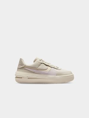Nike Women's Air Force 1 Platform Cream/Lilac Sneaker