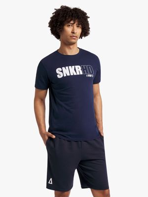 Men's Sneaker Essential Fleece Navy Shorts