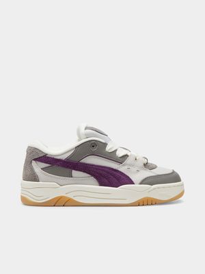 Puma Women's Court Grey/Purple Low Sneaker