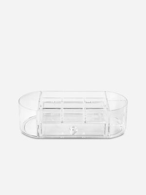 ss multi compartment acrylic w/drawer 24cm