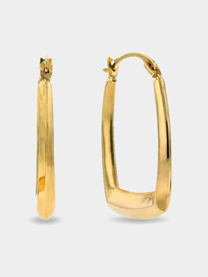 Yellow Gold, Classic Handbag Creole Earrings