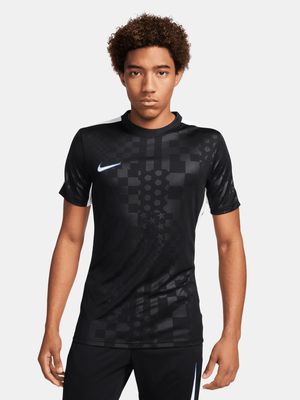 Mens Nike Dri-Fit Academy Graphic Short Sleeve Black Football Top