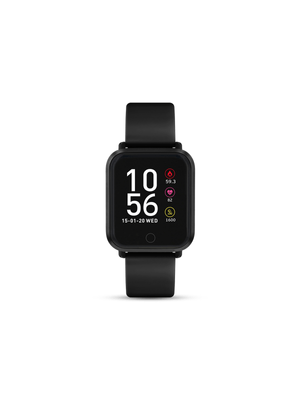 Reflex Active Black Toned Rectangular Silicone Smartwatch